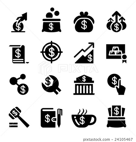 Saving money icon set Saving money icon set 24105467