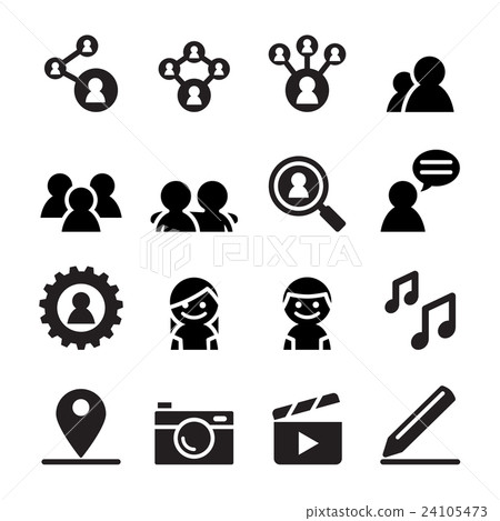 Social network , Social media icon set 24105473