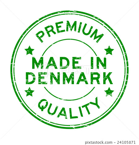 Grunge green premium quality made in Denmark stamp Grunge green premium quality made in Denmark stamp 24105871