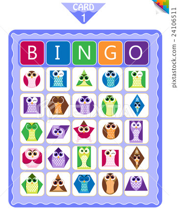 Bingo shapes in the form of owls Bingo shapes in the form of owls 24106511