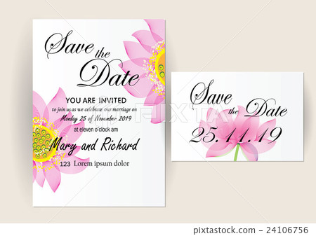 invitation card flowers concept come with pink col invitation card flowers concept come with pink col 24106756