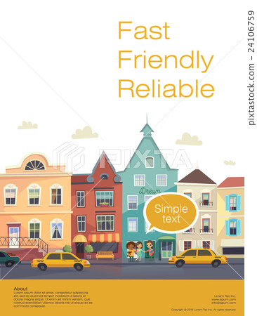City Life. Urban walk Flayer. Information service 24106759