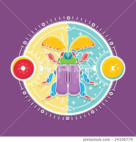 Beetle Bug Design Elements with Line Graphic. Beetle Bug Design Elements with Line Graphic. 24106779
