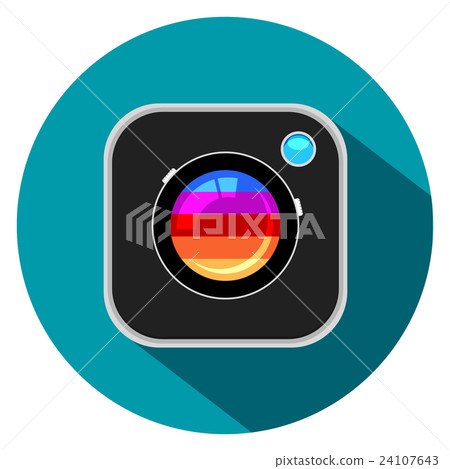 Colorful Camera Icon 24107643