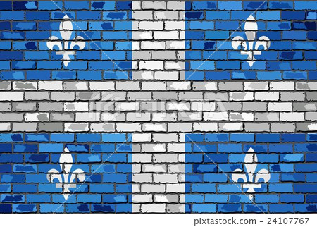Quebec map on a brick wall 24107767