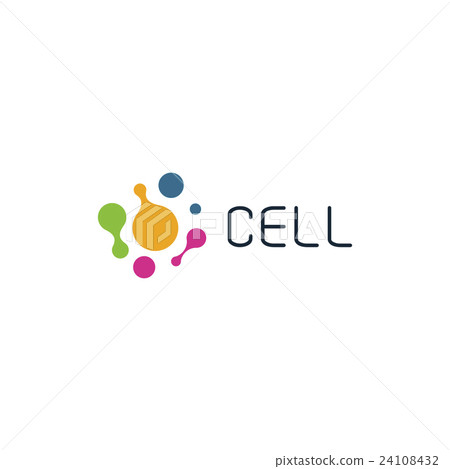 Cell vector logo. Isolated unusual chemistry icon - Stock Illustration ...