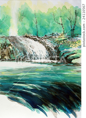 瀑布剪影 瀑布剪影 24110567