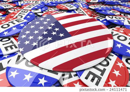 Composite image of vote button 24111471
