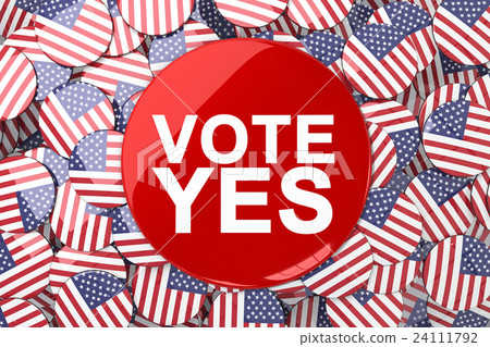 Composite image of vote button 24111792