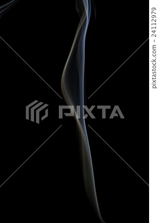 Abstract blue smoke from aromatic sticks. 24112979