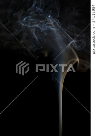 Abstract blue smoke from aromatic sticks. Abstract blue smoke from aromatic sticks. 24112984