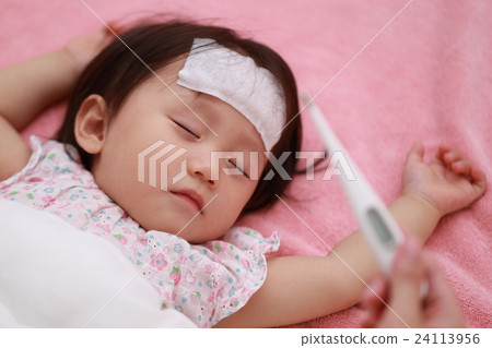 Mom cares for a poor baby 24113956