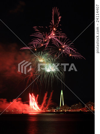 Fireworks display Wakayama Marina City Fireworks display Wakayama Marina City 24114407