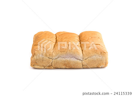 Brown taro bread isolated on white 24115339
