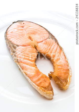 Fried steak salmon 24116634