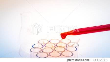 laboratory test tubes,medical glassware . ( Filtered image processed colorful effect. ) 24117118