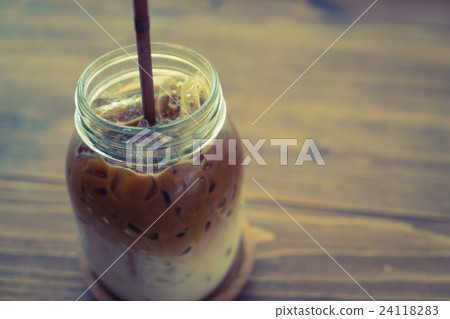 Ice coffee ( Filtered image processed vintage effect. ) Ice coffee ( Filtered image processed vintage effect. ) 24118283