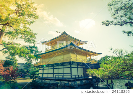 Kinkakuji Temple " The Golden Pavilion" in Kyoto, Japan ( Filtered image processed vintage effect. ) Kinkakuji Temple " The Golden Pavilion" in Kyoto, Japan ( Filtered image processed vintage effect. ) 24118295
