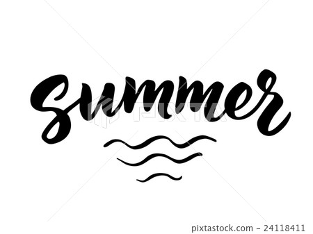 Summer hand drawn brush lettering 24118411