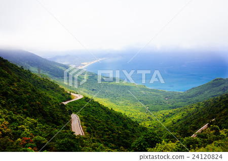 Lang Co beach from Hai Van pass, Hue, Viet Nam. Lang Co beach from Hai Van pass, Hue, Viet Nam. 24120824