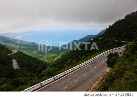 Lang Co beach from Hai Van pass, Hue, Viet Nam. 24120825