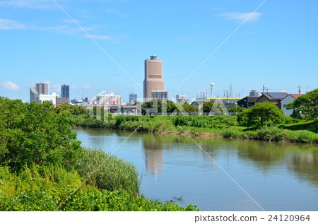 夏季Magomekawa和濱松市中心 夏季Magomekawa和濱松市中心 24120964