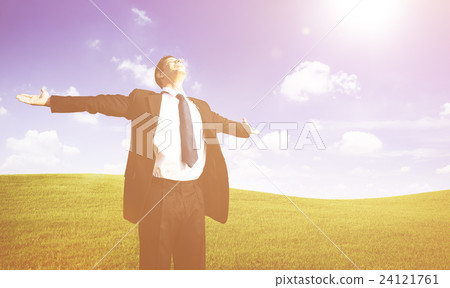 Businessman Natural Environmental Conservation Concept Businessman Natural Environmental Conservation Concept 24121761