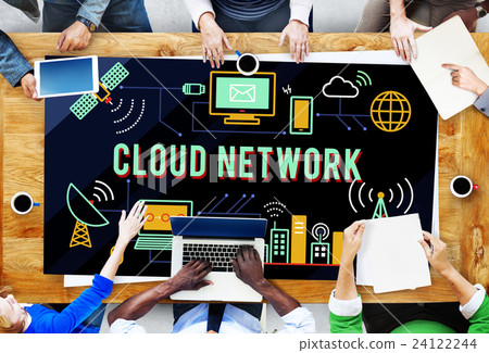 Cloud Network Computing Digital Data Storage Concept 24122244