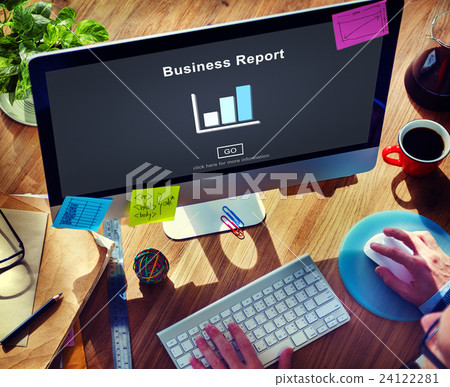 Business Report Analytics Analysis Statistics Concept 24122281