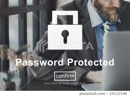 Password Protected Network Security Protection Concept 24122546