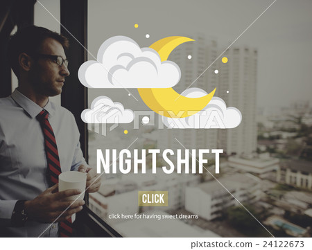 Nightshift Business Evening Hours Overtime Concept 24122673