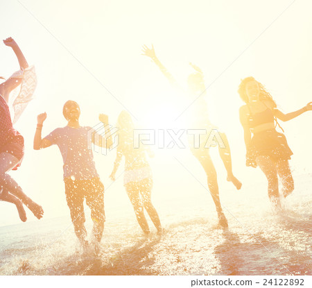 Friendship Freedom Beach Summer Holiday Concept 24122892