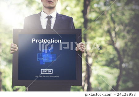 Protection Safety Security System Privacy Policy Concept Protection Safety Security System Privacy Policy Concept 24122958