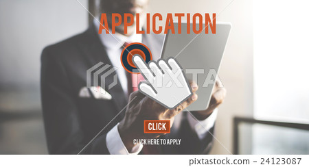 Apply Here Online Application Recruitment Employment Concept Apply Here Online Application Recruitment Employment Concept 24123087