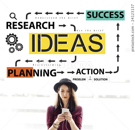 Ideas Business Planning Flow Chart Concept 24123137