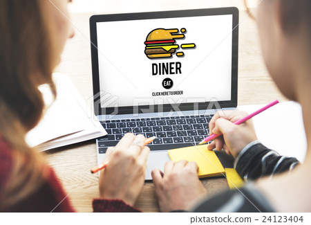 Diner Eating Restaurant Cafe Concept 24123404