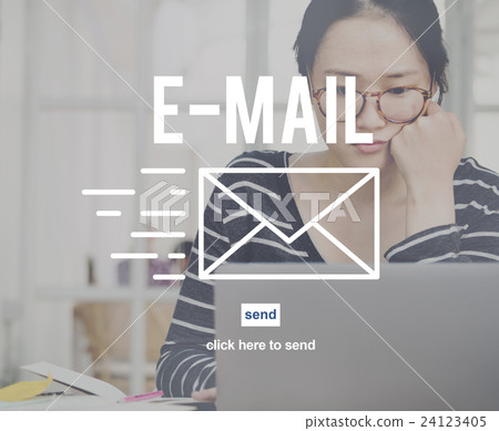 E-mail Correspondence Envelpoe Message Deliver Concept E-mail Correspondence Envelpoe Message Deliver Concept 24123405