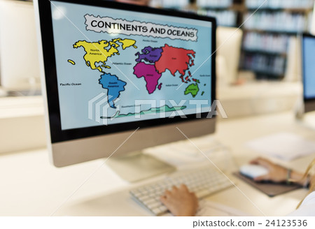 Academic School Childern E-learning Geography Concept Academic School Childern E-learning Geography Concept 24123536