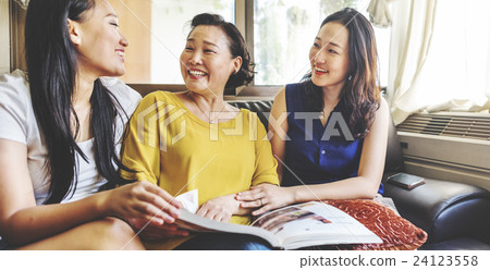 Mother Daughter Casual Adorable Heppiness Life Concept 24123558