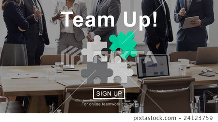 Team Up Teamwork Collaboration Togetherness Concept 24123759