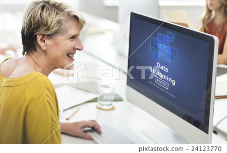 Data Streaming Online Web Media Concept 24123770