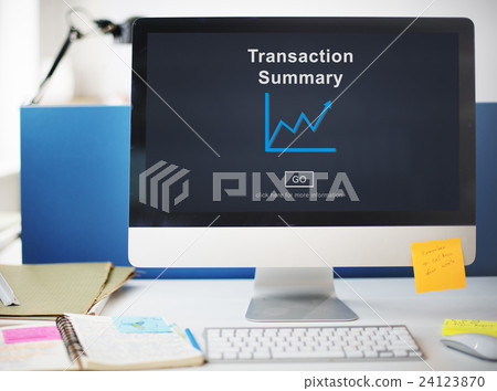 Transaction Summary Budget Balance Account Concept Transaction Summary Budget Balance Account Concept 24123870