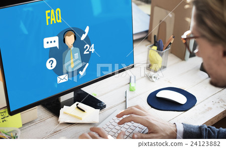 FAQ Enquiry Questions Guide Customer Support Concept 24123882