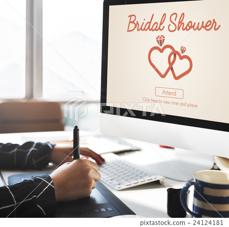 Bridal Shower Bachelorette Party Celebration Marriage Concept Bridal Shower Bachelorette Party Celebration Marriage Concept 24124181