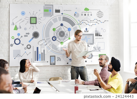 Information Technology Connection Graphics Concept 24124443