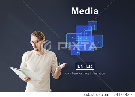 Media Social Media Internet Online Technology Concept Media Social Media Internet Online Technology Concept 24124480