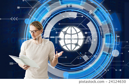 Technology Hud Global Web Media Concept 24124630