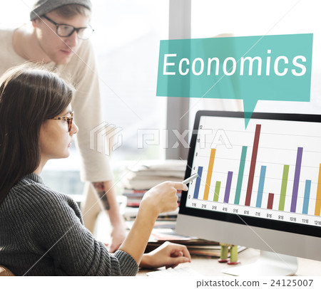 Economics Financial Growth Change Graph Concept 24125007