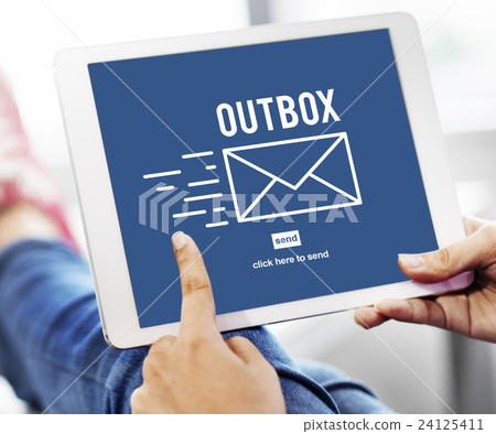 Outbox Inbox Email Connection Global Communications Concept 24125411
