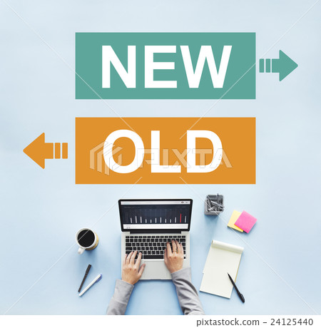 New Old Current Previous Latest Modern Business Concept New Old Current Previous Latest Modern Business Concept 24125440